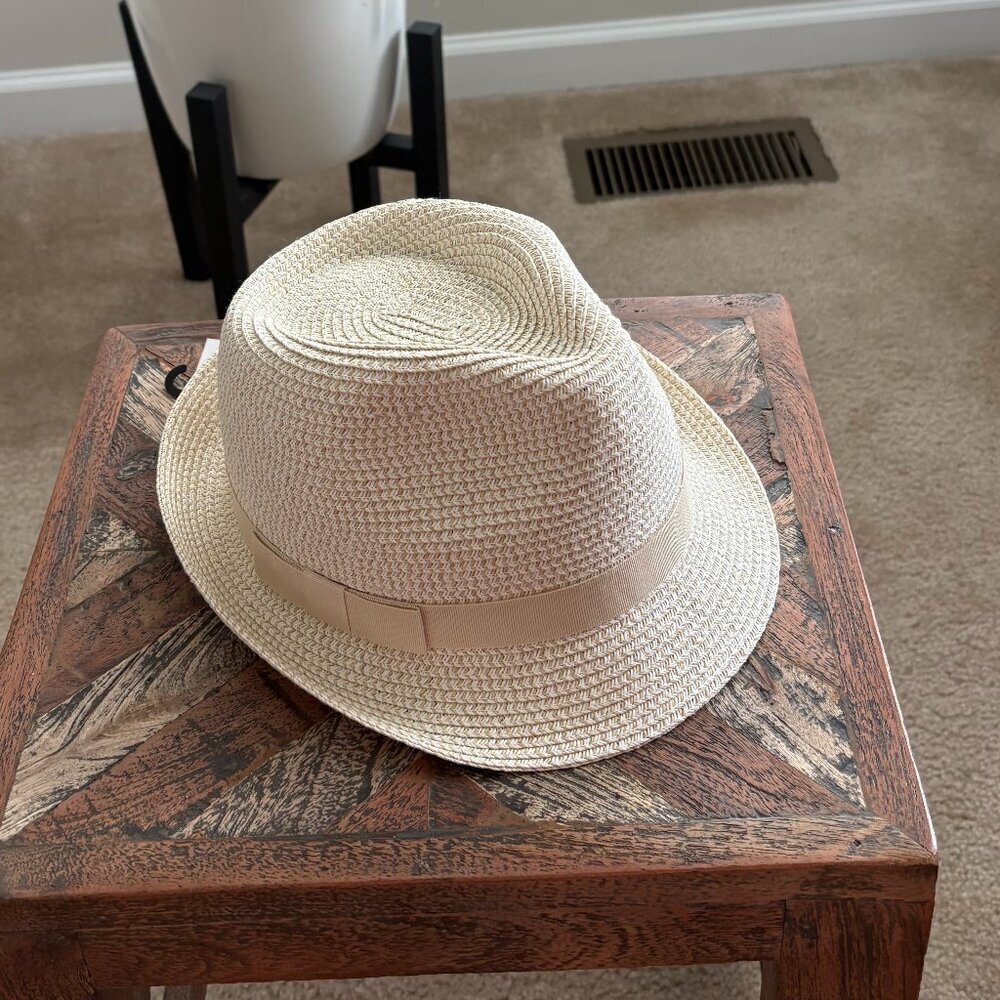 Sonoma Goods For Life Women's Packable Ivory Combo Classic Fedora Size OS - Picture 7 of 8